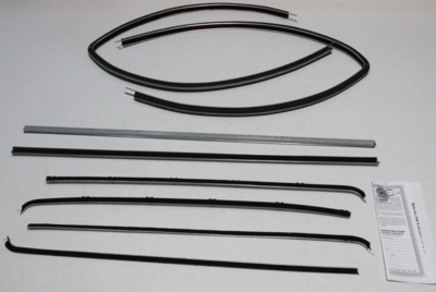 1955-57 Chevy Deluxe Sedan Delivery Authentic Window Felts Whiskers Kit (8pcs)