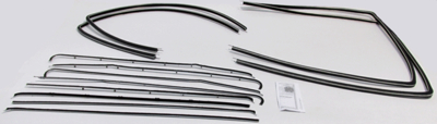 1955-57 Cjhevy Custom 2 Door Sedan Authentic Window Felts Whiskers Kit W/O Vent Window (12pcs)