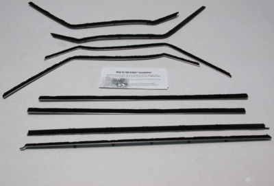 1958 Bel Air 2 Door Hardtop Authentic Window Felts Whiskers Kit (8pcs)