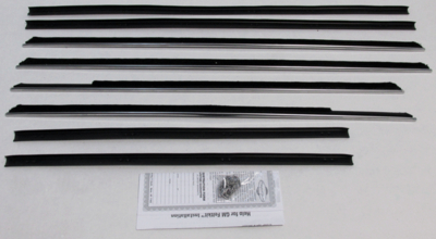 1961-62 Impala 4 Door Sedan Authentic Window Felts Whiskers Kit (8pcs)