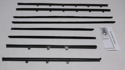 1961-62 Bel Air 4 Door Sedan Authentic Window Felts Whiskers Kit (8pcs)