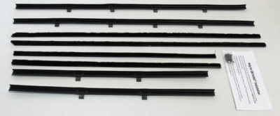 1961-64 Bel Air & Biscayne 2 Door Sedan Replacement Window Felts Whiskers Kit (8pcs)