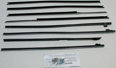 1965-66 Caprice 4 Door Hardtop With Out Buick Special Molding Authentic Window Felts Whiskers Kit (8pcs)