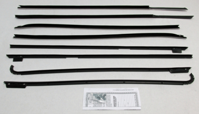 1967-68 Impala 2 Door Hardtop Authentic Window Felts Whiskers Kit (8pcs)