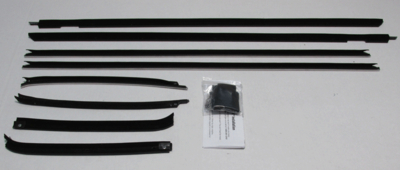 1969-70 Impala & Caprice Custom 2 Door Hardtop Authentic Window Felts Whiskers Kit (8pcs)