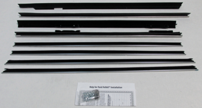 1975-76 Impala 4 Door Sedan Authentic Window Felts Whiskers Kit W/ Rear Division Bar (8pcs)