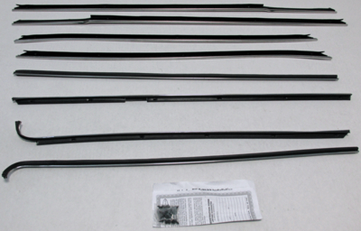 1967-68 Impala 2 Door Hardtop Replacement Window Felts Whiskers Kit (8pcs)