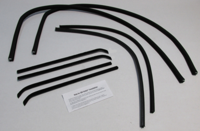 1960-63 G.M. Truck Superkit Authentic Window Felts Whiskers Kit, Division Bars, & Upper Channels For Use With Out Metal Frame (8pcs)