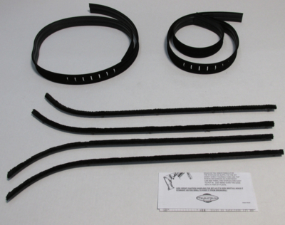 1964-70 Chevy G-10 Flat Nose Van Authentic Window Felts Whiskers Kit (6pcs)