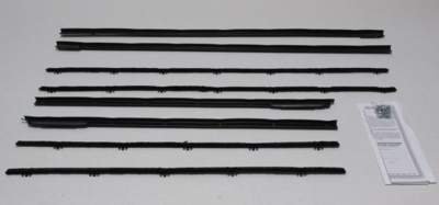 1962-65 Nova 2 Door Hardtop Authentic Window Felts Whiskers Kit (8pcs)