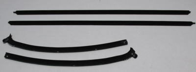 1970-72 Cutlass 2 Door Hardtop Fastback Outers Only W/O Buick Special Molding Authentic Window Felts Whiskers Kit (4pcs)