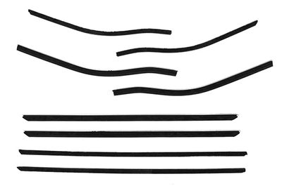 1966-67 Cutlass Supreme 2 Door Hardtop Holiday Coupe Replacement Window Felts Whiskers Kit (8pcs)