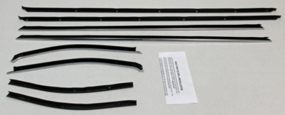 1969-72 Cutlass Supreme 2 Door Notchback With Buick Special Molding Replacement Window Felts Whiskers Kit (8pcs)