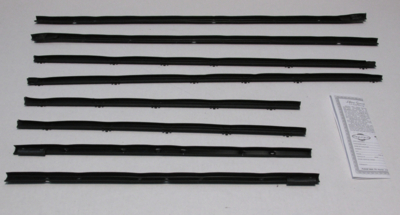 1964 GTO & Lemans 2 Door Hardtop Authentic Window Felts Whiskers Kit (8pcs)