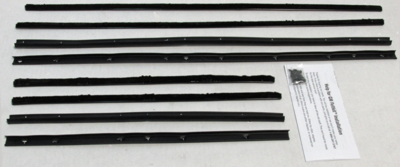 1965 GTO & Lemans 2 Door Sedan Replacement Window Felts Whiskers Kit (8pcs)