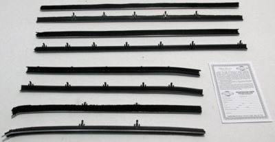 1966-67 Tempest 2 Door Hardtop Authentic Window Felts Whiskers Kit (8pcs)