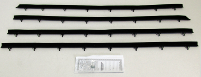 1972-76 Chevy Vega Hatchback Without Buick Special Molding Authentic Window Felts Whiskers Kit (4pcs)