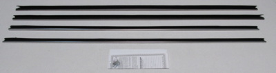 1970-71 Ranchero Flat Chrome Bead Inners & Outers W/O Buick Special Molding Authentic Window Felts Whiskers Kit (4pcs)