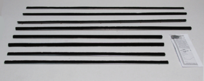 1960-61 Galaxie 2 Door Fastback Starliner Authentic Window Felts Whiskers Kit (8pcs)