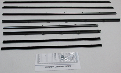 1963 Galaxie 4 Door Hardtop Authentic Window Felts Whiskers Kit (8pcs)