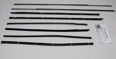 1967 Galaxie 500 2 Door Hardtop & Fastback Authentic Window Felts Whiskers Kit (8pcs)