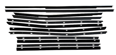 1967 Lincoln Continental 4 Door Hardtop Replacement Window Felts Whiskers Kit (12pcs)