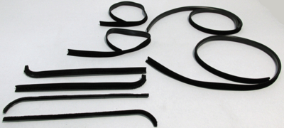 1971-72 Ford Truck Superkit Authentic Window Felts Whiskers Kit, Division Bars & Upper Channels (8pcs)