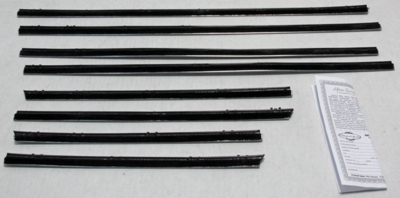 1963-66 Mopar A-Body Convertible Authentic Window Felts Whiskers Kit (8pcs)