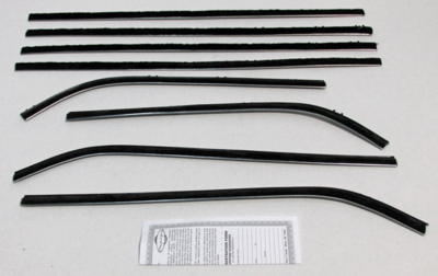 1963-66 Dart Coupe 2 Door Hardtop Authentic Window Felts Whiskers Kit (8pcs)