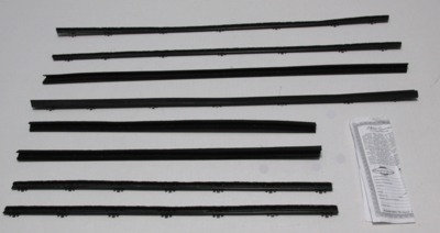 1967-69 Mopar A-Body Sedan Authentic Window Felts Whiskers Kit (8pcs)