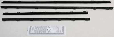 1967-69 Mopar A-Body Sedan Outers Only Authentic Window Felts Whiskers Kit (4pcs)