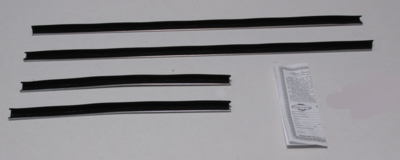 1969-70 Plymouth B-Body Convertible Outers Only Authentic Window Felts Whiskers Kit (4pcs)