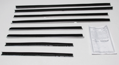 1969-70 Dodge B-Body Convertible Authentic Window Felts Whiskers Kit (8pcs)