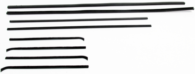 1950-57 International Truck Replacement Window Felts Whiskers Kit, Division Bars & Upper Channels (8pcs)