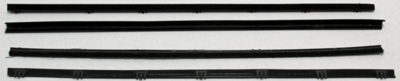 1968 Plymouth Roadrunner 2 Door Pillar Coupe Authentic Window Felts Whiskers Kit (4pcs)