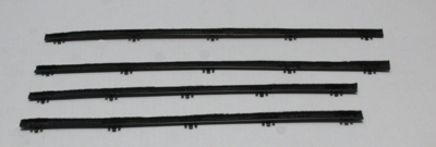 1963-66 Valiant 4 Door Sedan Outers Only Authentic Window Felts Whiskers Kit (4pcs)