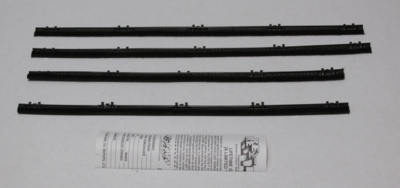 1963-66 Dart 4 Door Sedan Outers Only Authentic Window Felts Whiskers Kit (4pcs)