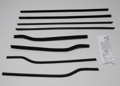 1962 Mopar B-Body 2 Door Sedan Authentic Window Felts Whiskers Kit (8pcs)