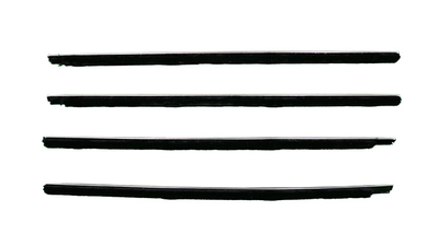 1960-65 Falcon & Comet 4 Door Sedan Front Door Inners & Outers Authentic Window Felts Whiskers Kit (4pcs)