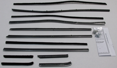 1959 Galaxie 4 Door Hardtop Authentic Window Felts Whiskers Kit (12pcs)