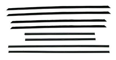 1965-66 Country Squire 4 Door Wagon Authentic Window Felts Whiskers Kit (8pcs)