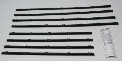 1963-66 Valiant 2 Door Sedan Authentic Window Felts Whiskers Kit (8pcs)