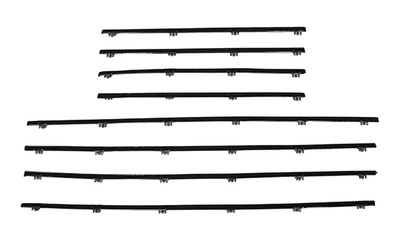 1961-62 Corvair Wagon Authentic Window Felts Whiskers Kit (8pcs)