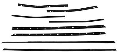 1968 Galaxie 500 2 Door Hardtop Fastback Authentic Window Felts Whiskers Kit (8pcs)