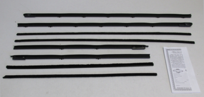 1965 Skylark 2 Door Hardtop Authentic Window Felts Whiskers Kit With Out Buick Special Molding (8pcs)