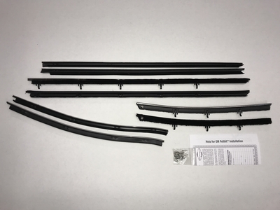 1968 Skylark GS Convertible Authentic Window Felts Whiskers Kit With Out Buick Special Molding (8pcs)