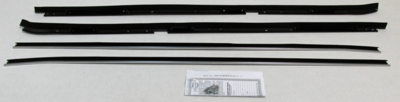 1981-88 Regal 2 Door Authentic Window Felts Whiskers Kit With Buick Special Molding (4pcs)