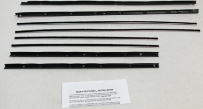 1965 Skylark 2 Door Hardtop Replacement Window Felts Whiskers Kit (8pcs)