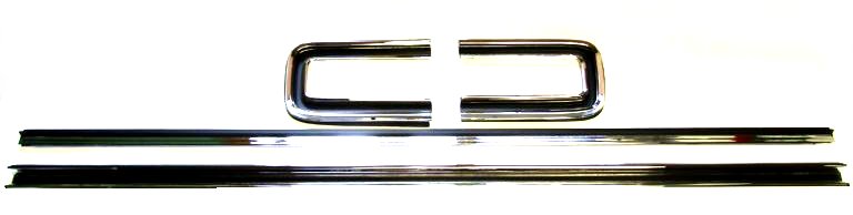 1966-1967 Dodge Charger Stainless Steel Taillight Trim Molding Set 