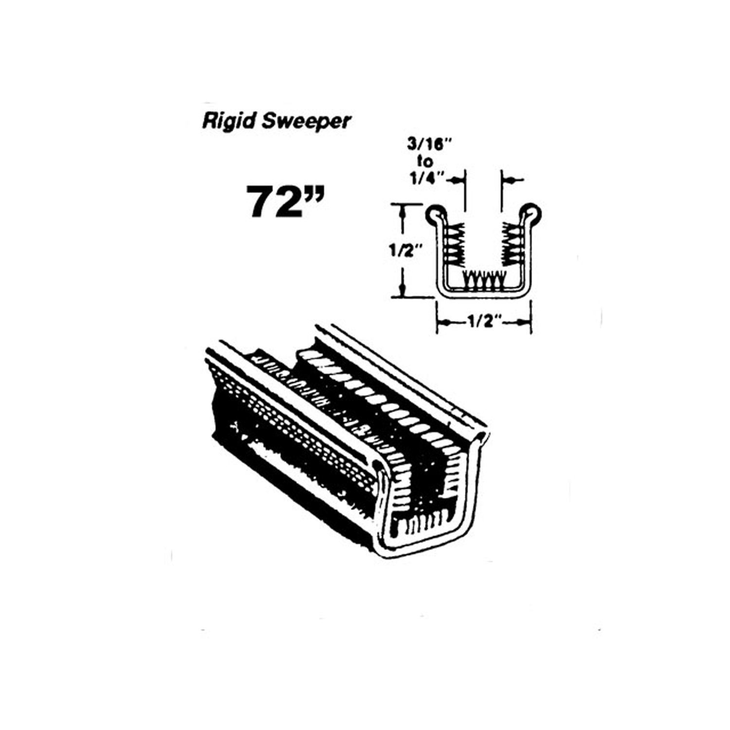 Metro Rigid division-bar channel For Chevrolet C20 Pickup 1965-1967; WC 29-72